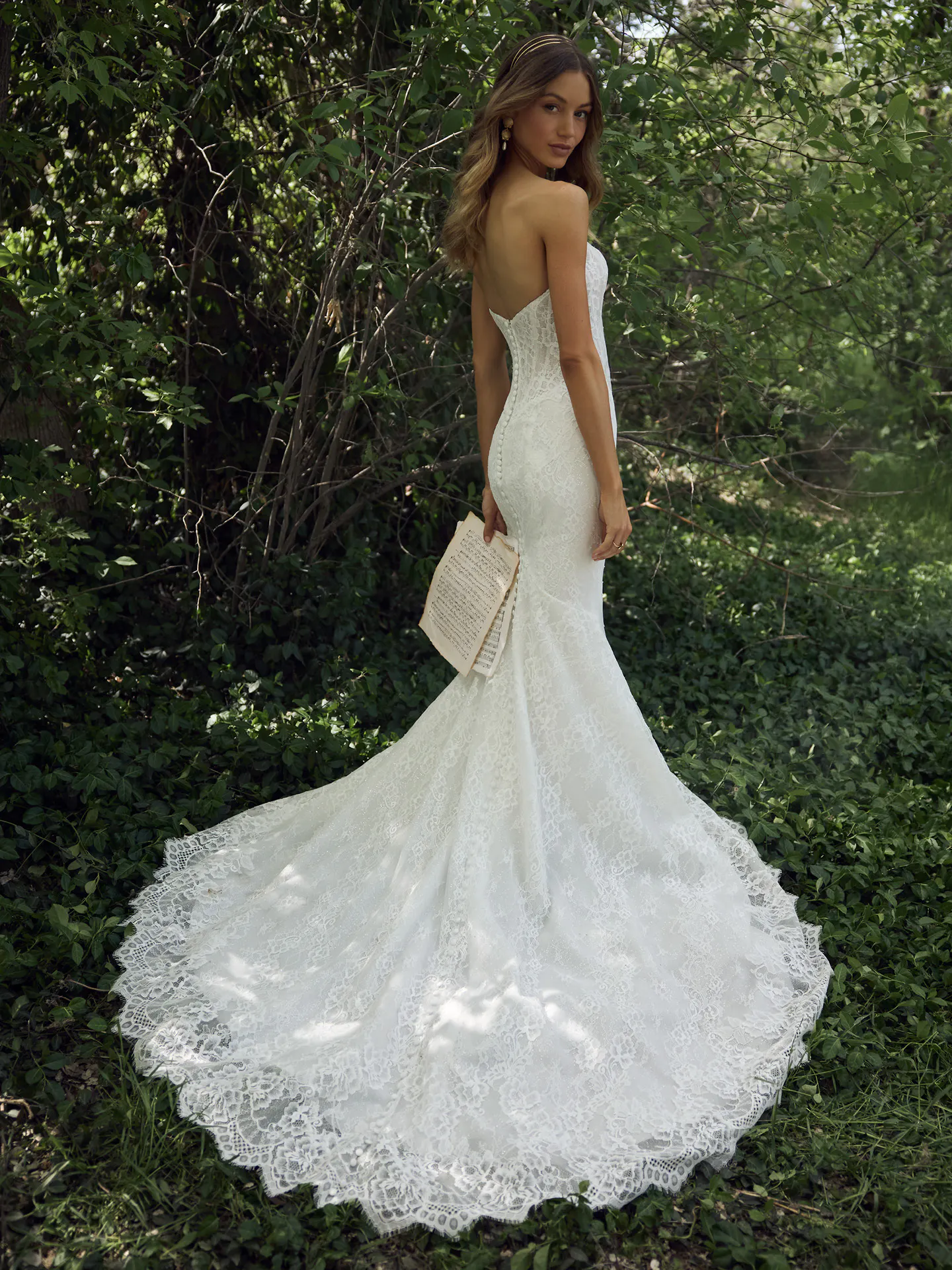 glitter fit and flare wedding dress Samira Lace Tulle Fit-and-Flare | Rebecca Ingram APD-PUSH-AUG25