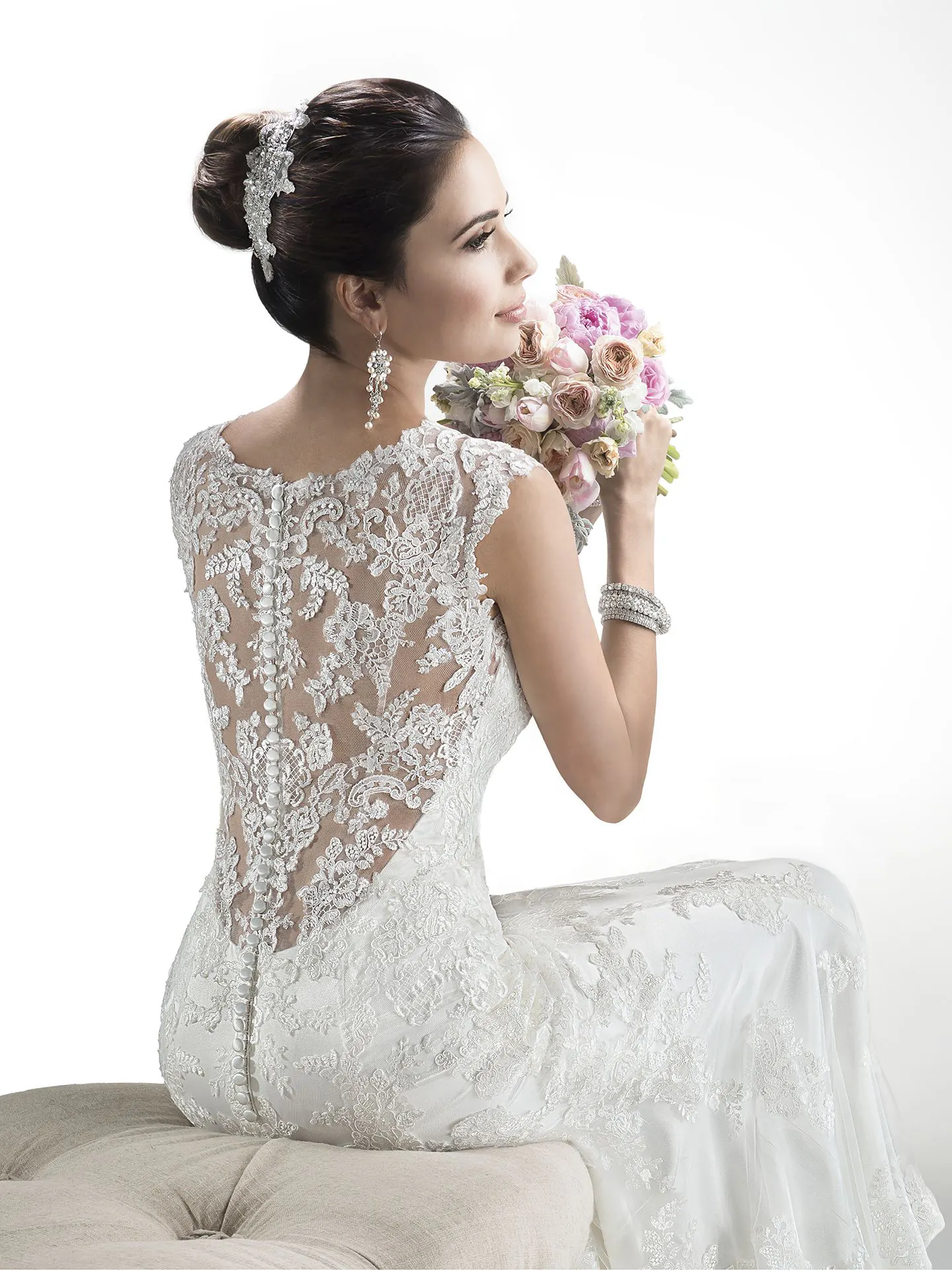 Melanie  Vintage Lace Wedding Dress by Maggie Sottero