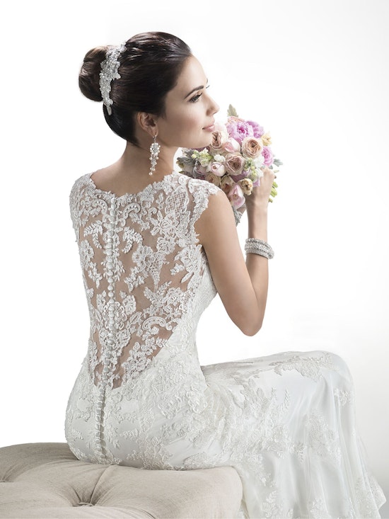 Melanie (4MS061) Vintage Lace Wedding Dress by Maggie Sottero