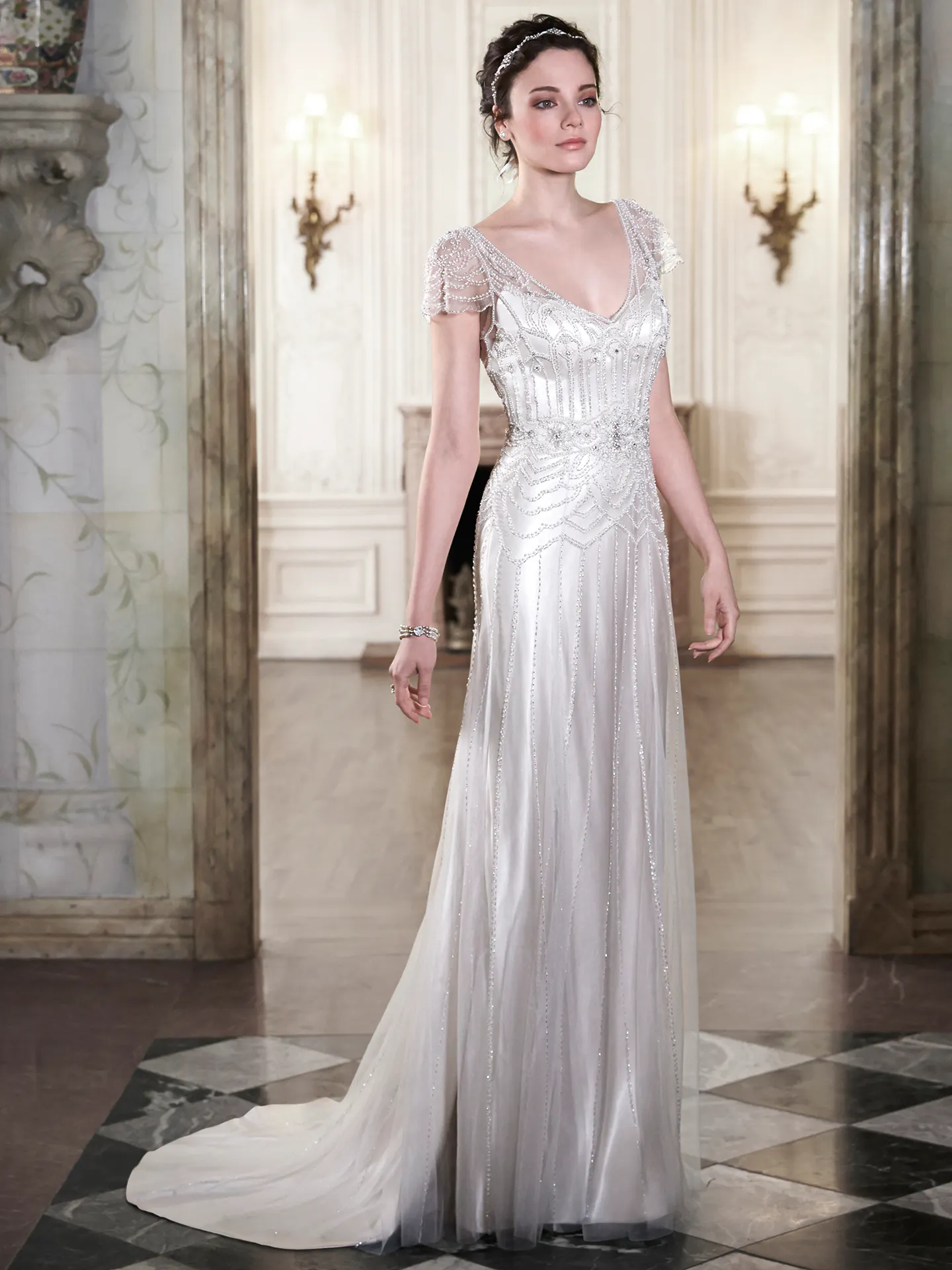 Ettia Vintage Beaded Wedding Dress by Maggie Sottero