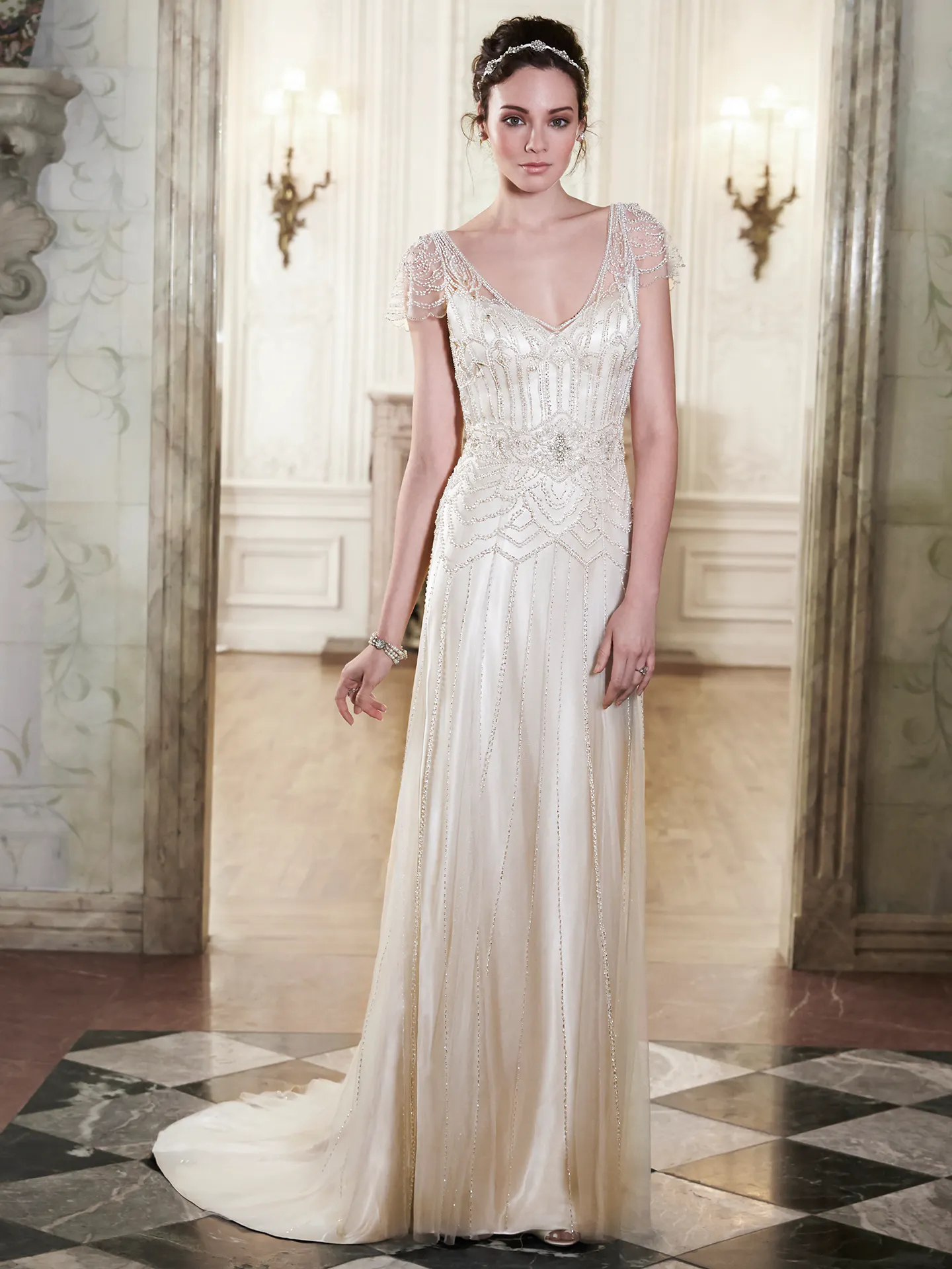 Ettia Vintage Beaded Wedding Dress by Maggie Sottero