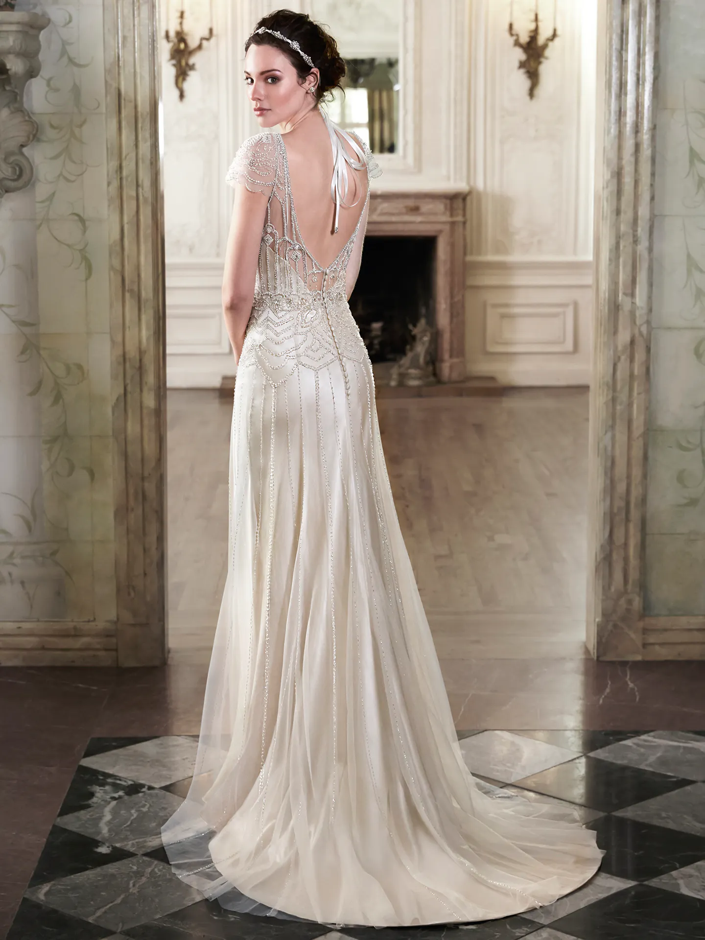 Ettia Vintage Beaded Wedding Dress by Maggie Sottero