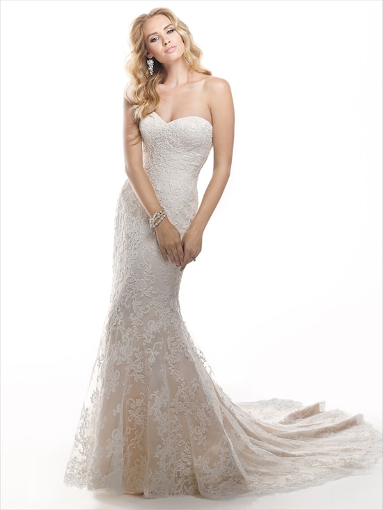 Chesney (4MS853) Vintage Lace Wedding Dress by Maggie Sottero