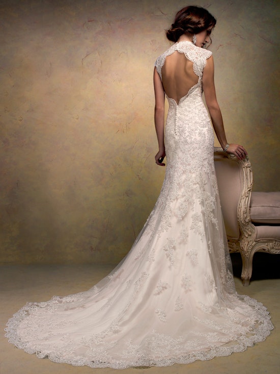 Maggie Sottero Wedding Dress Bernadette J1399 back