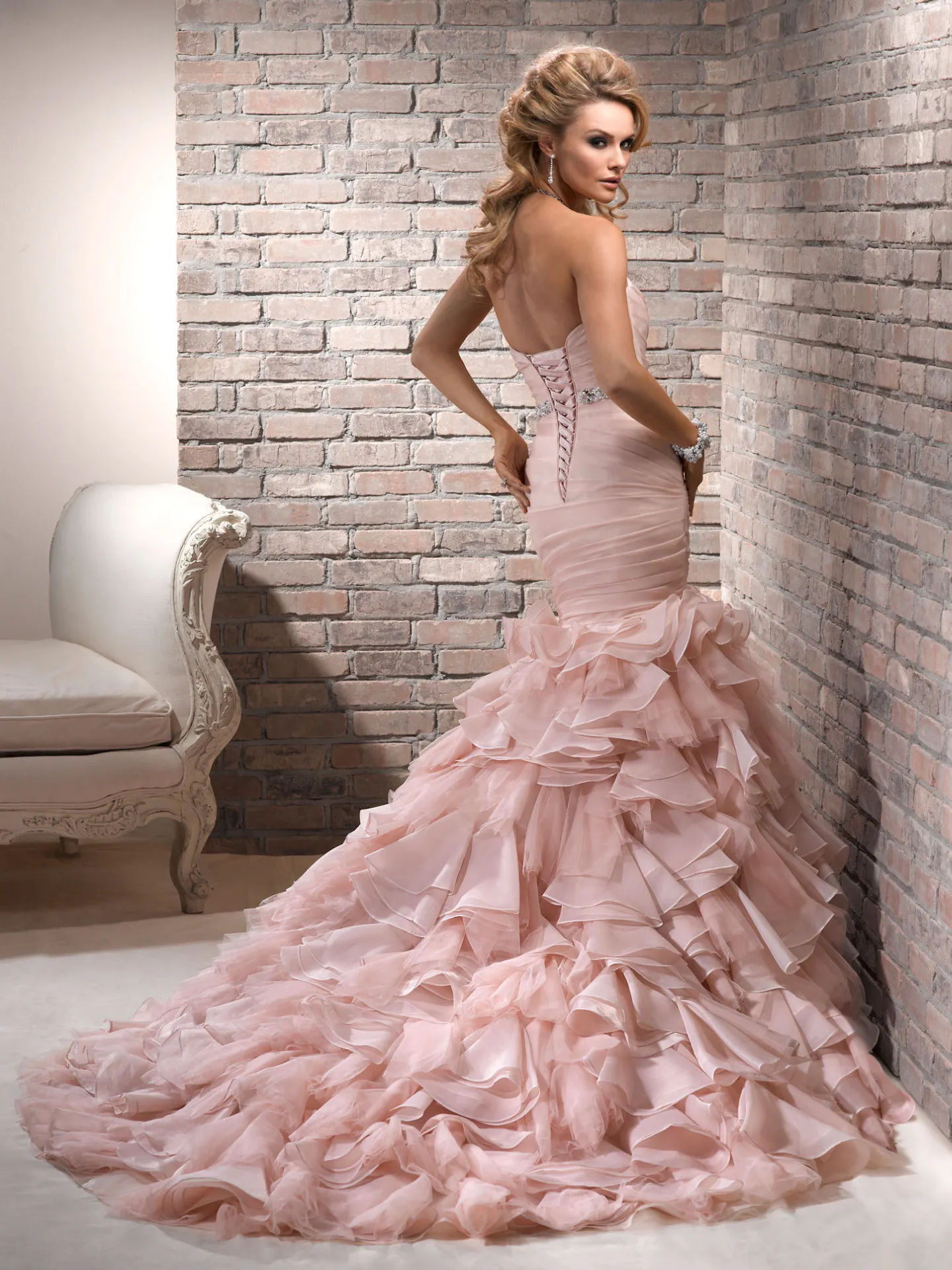 Maggie Sottero Wedding Dress Divina V7153BB back