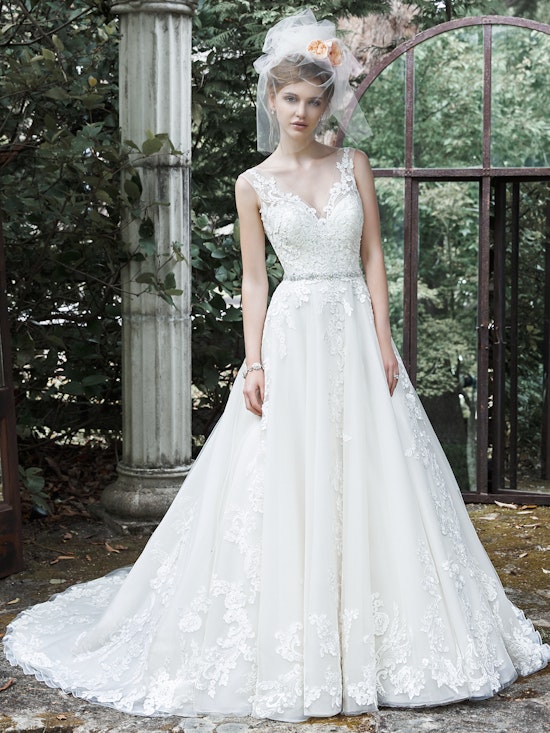 Sybil (Curve) (CRV-5MS701) Lace Wedding Dress by Maggie Sottero