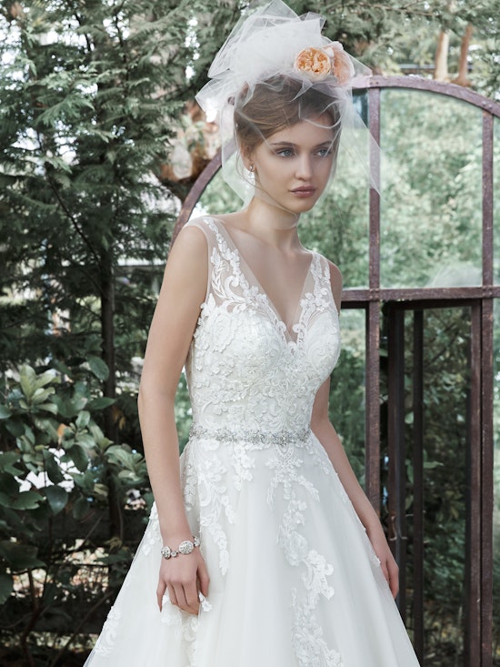 Sybil (Curve) (CRV-5MS701) Lace Wedding Dress by Maggie Sottero