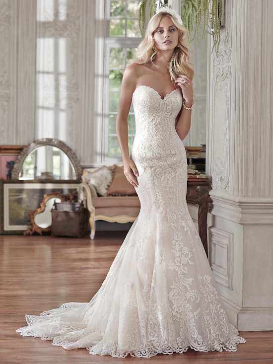 Rosamund (Curve) (CRV-6MT199) Lace Wedding Dress by Maggie Sottero