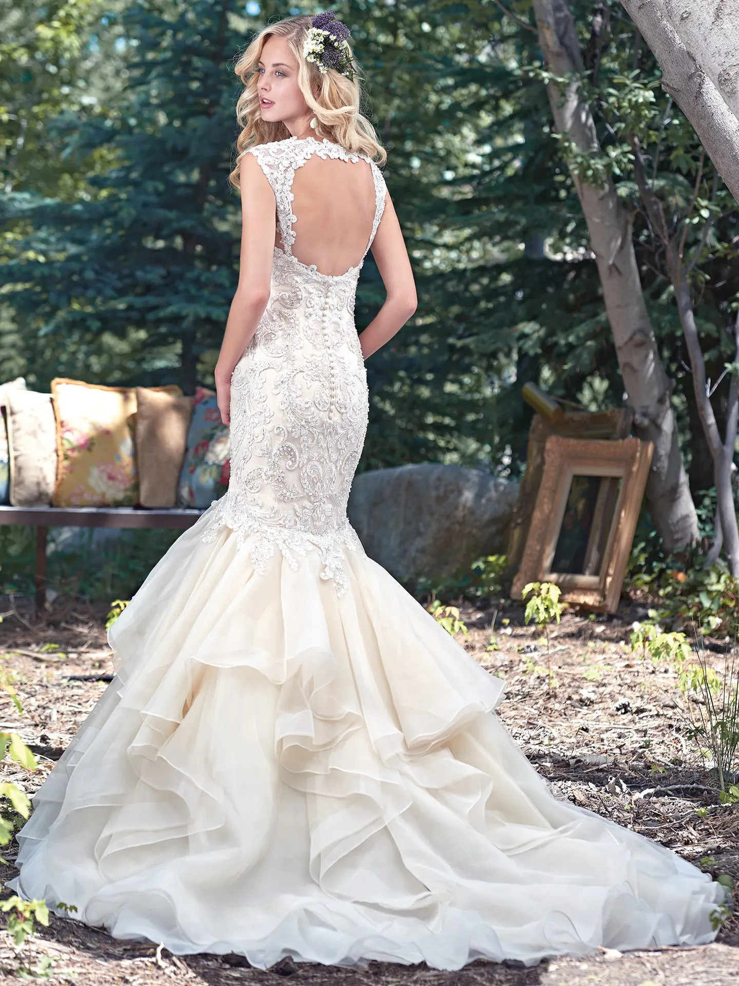 Maggie Sottero Wedding Dress Malina 6MW181 back