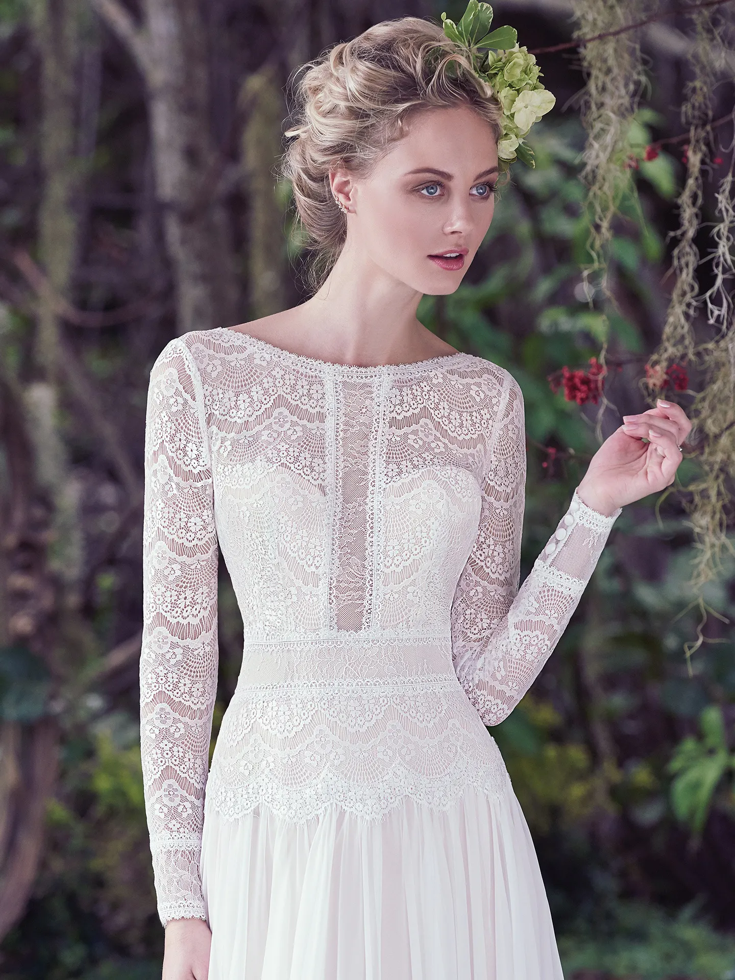 Deirdre  Vintage Long Sleeve Wedding Dress by Maggie Sottero