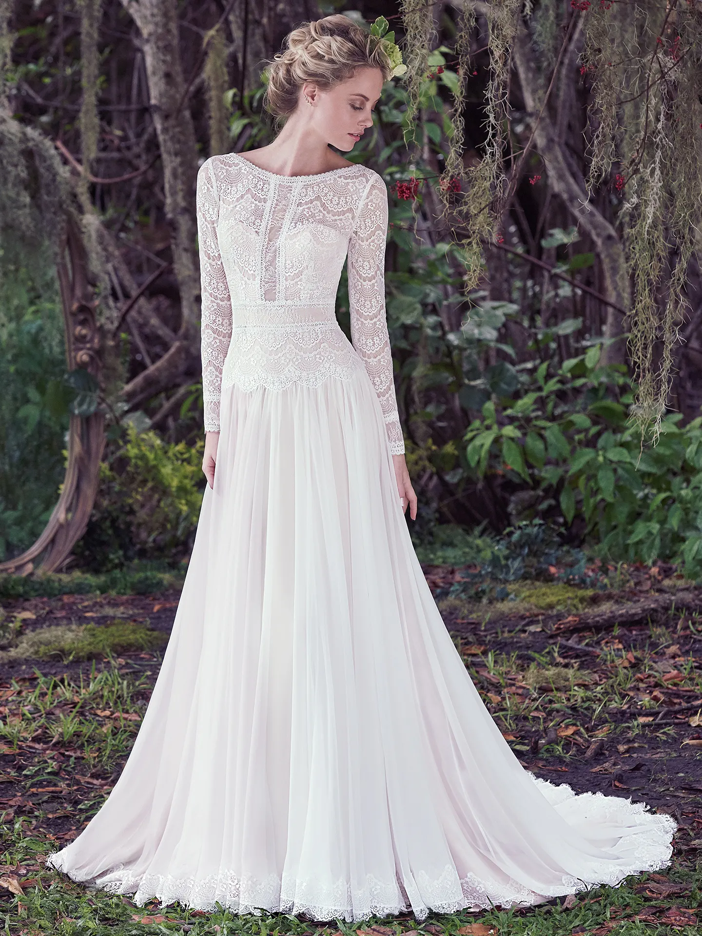 Deirdre  Vintage Long Sleeve Wedding Dress by Maggie Sottero