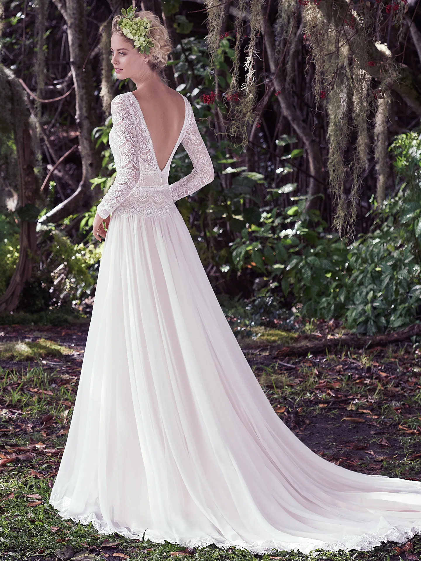 Deirdre  Vintage Long Sleeve Wedding Dress by Maggie Sottero