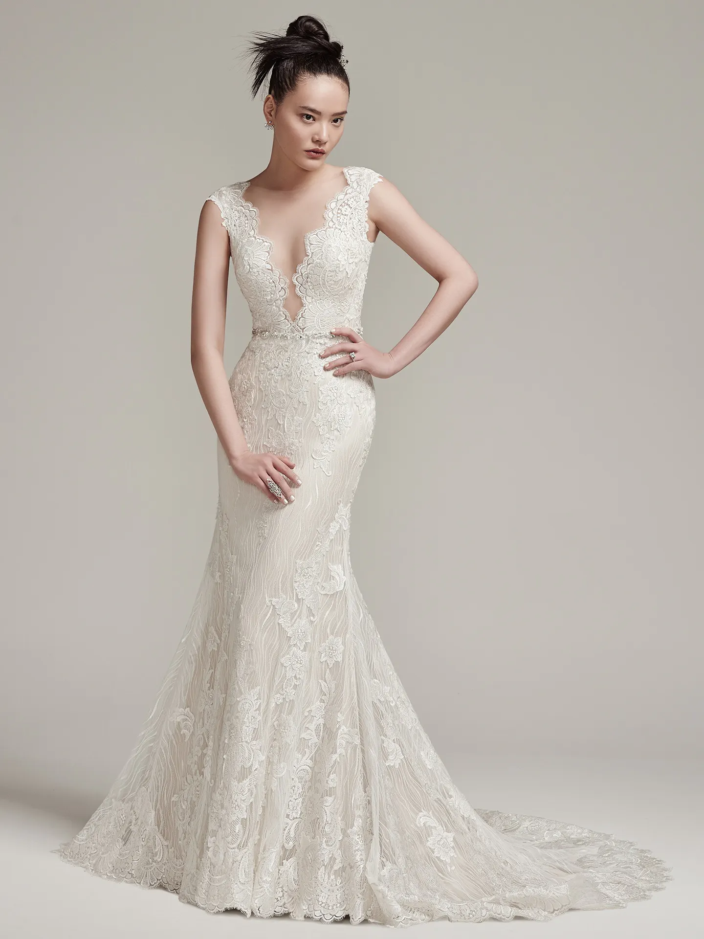 Wyatt  Sexy Lace Wedding Dress by Sottero and Midgley