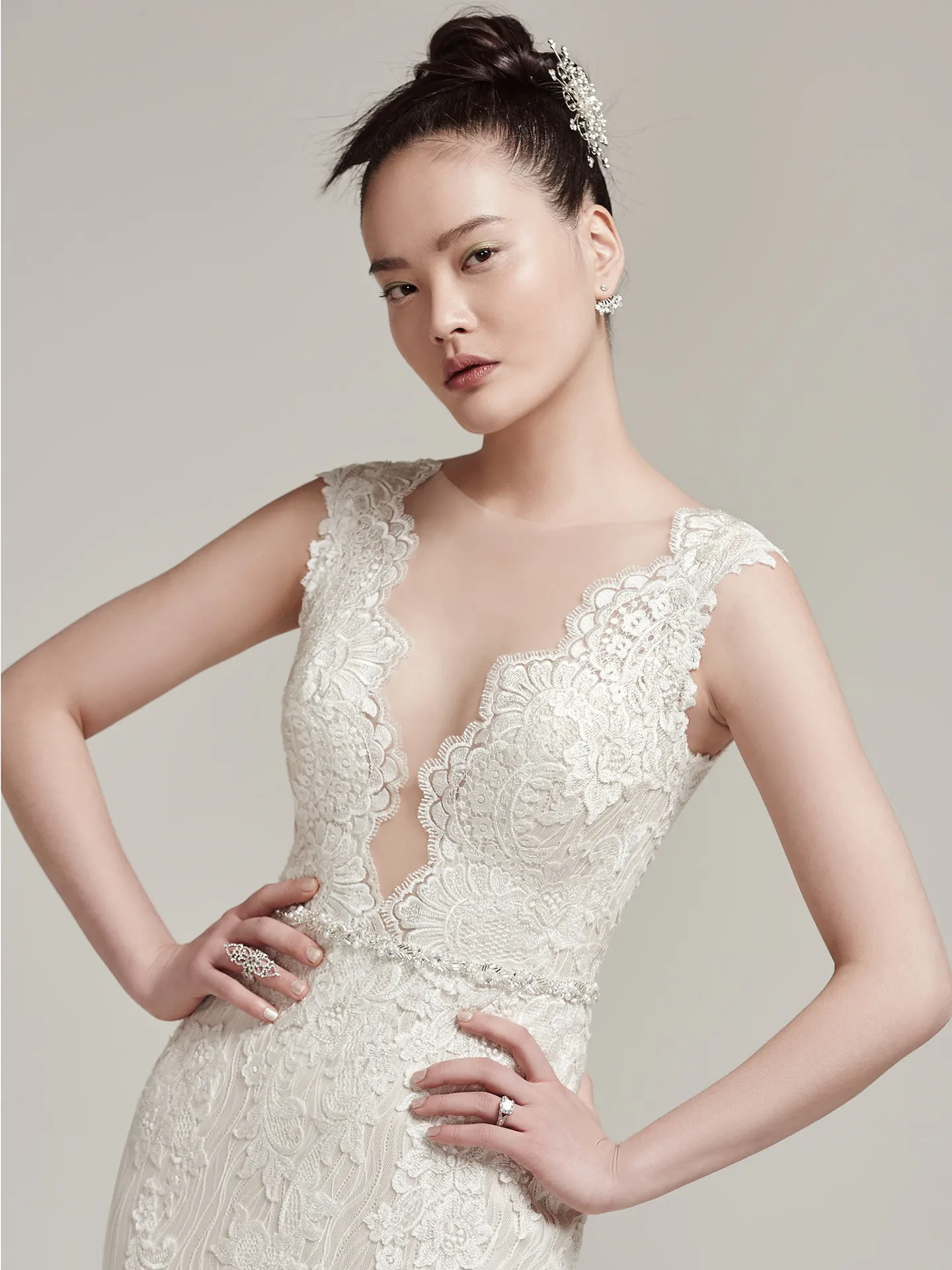 Wyatt  Sexy Lace Wedding Dress by Sottero and Midgley