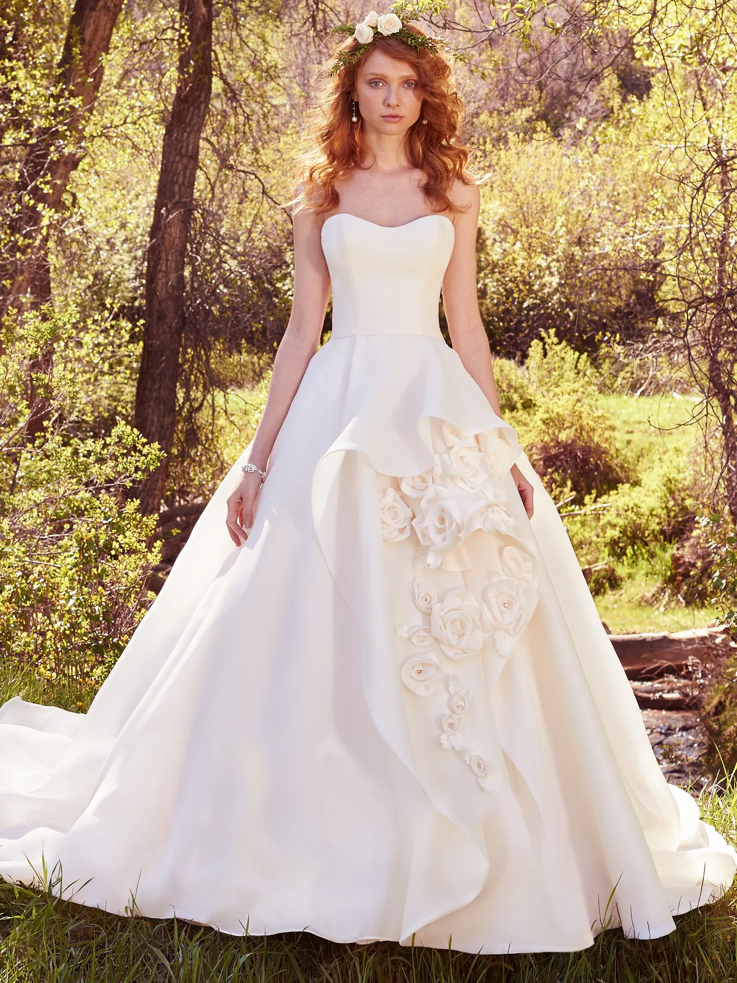 Bianca  Simple Blush Wedding Dress by Maggie Sottero