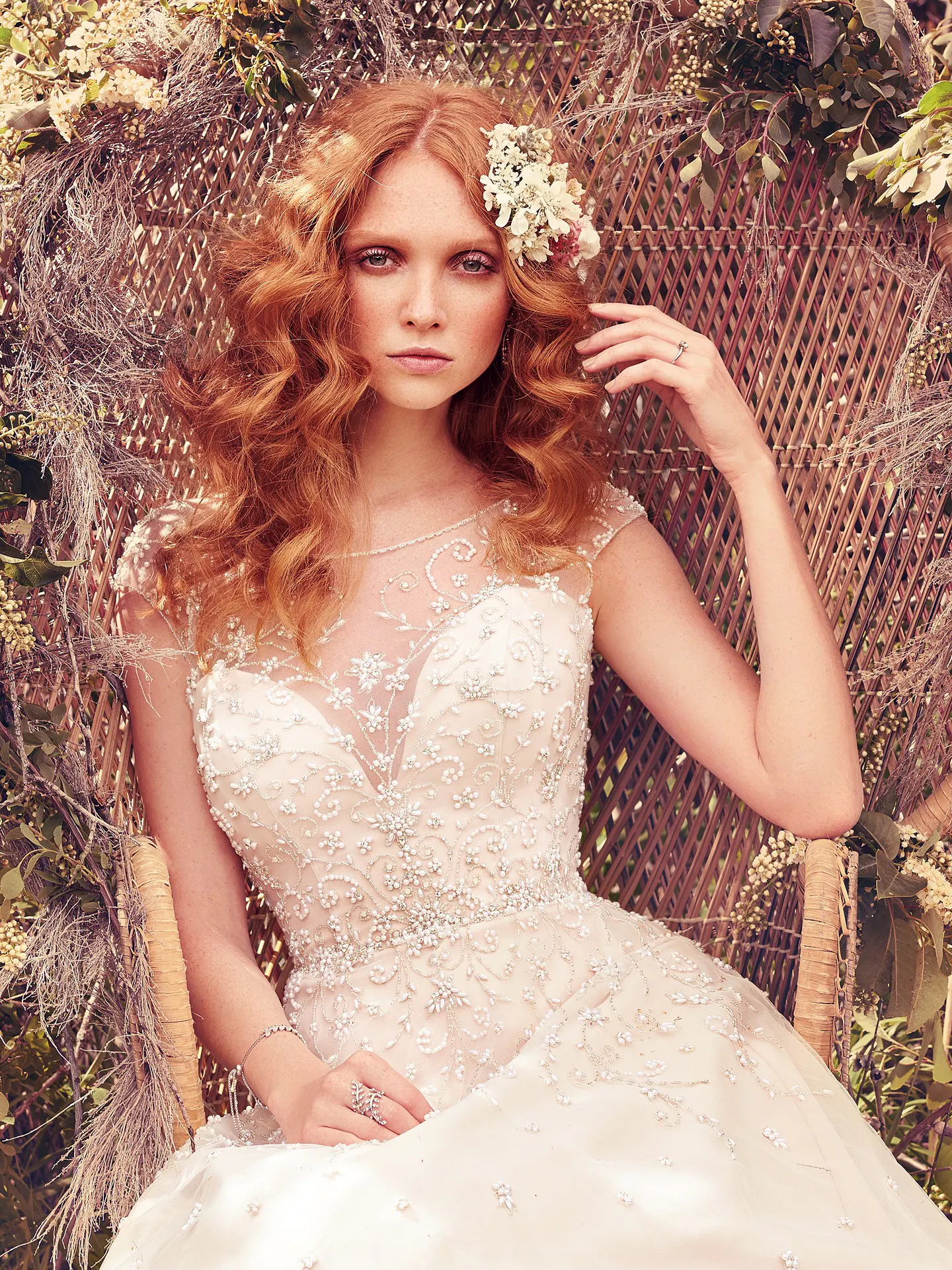 Freesia  Beaded A Line Wedding Dress by Maggie Sottero