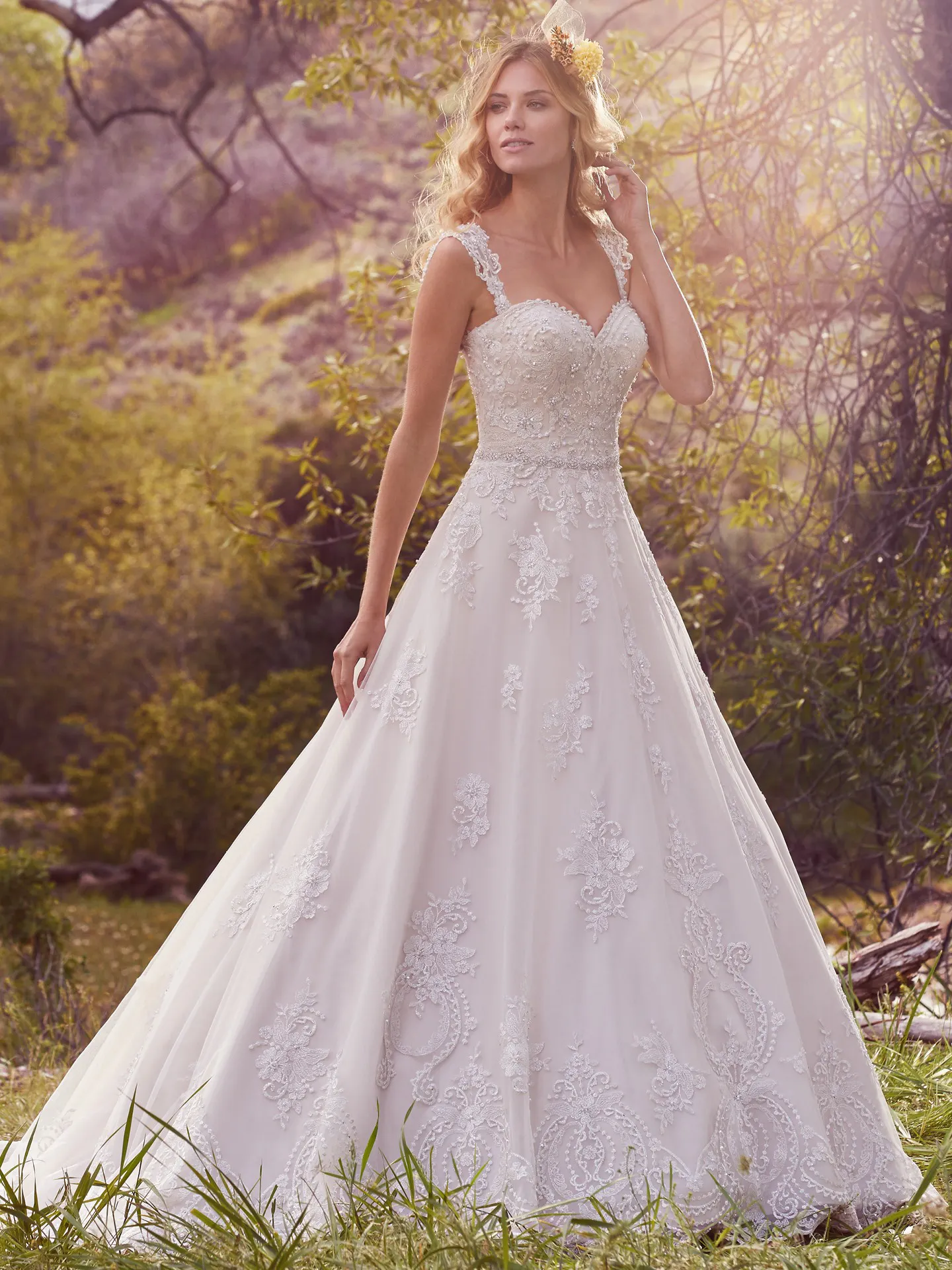 Reba  Rustic Lace Wedding Dress by Maggie Sottero