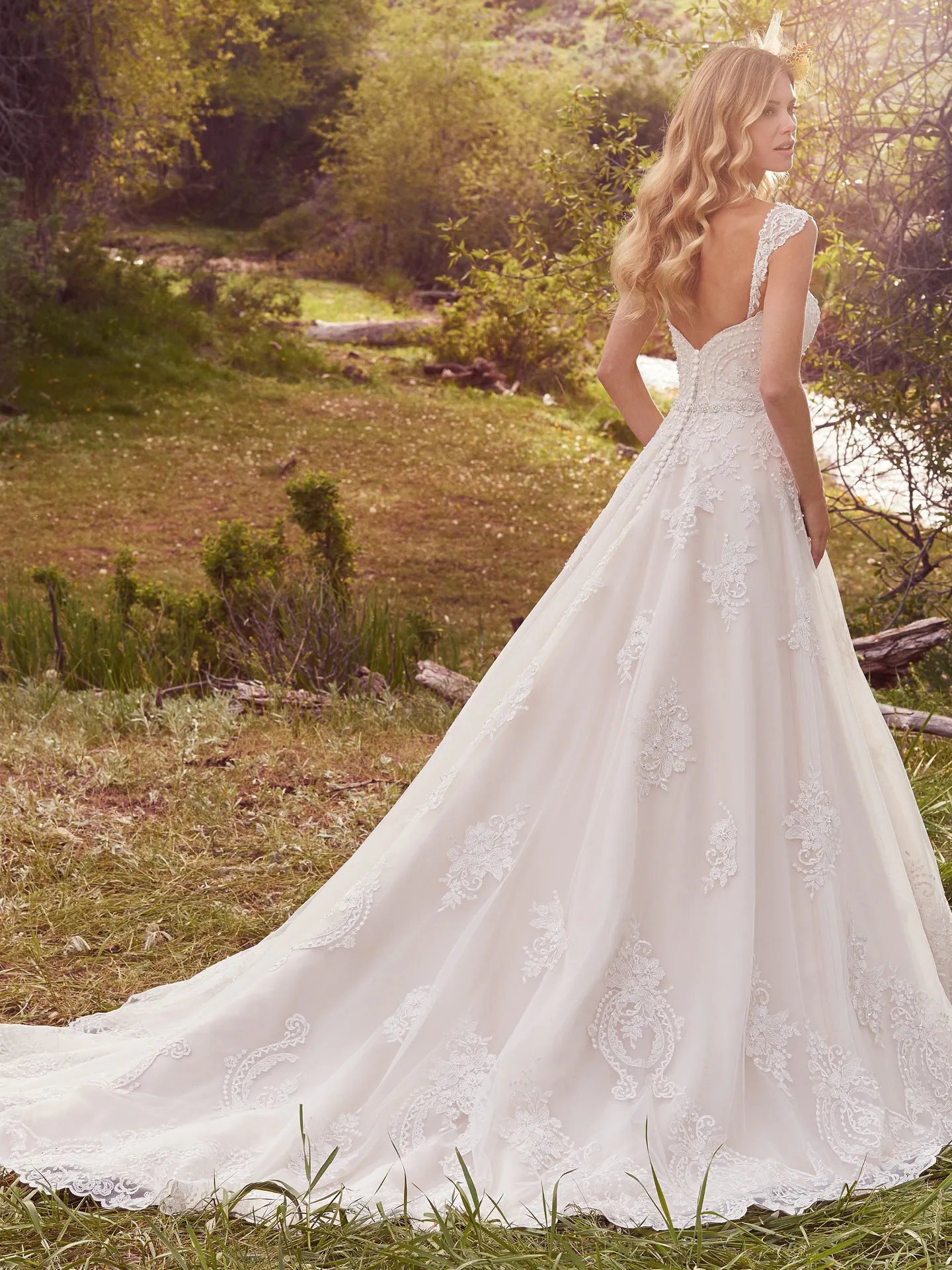 Reba  Rustic Lace Wedding Dress by Maggie Sottero