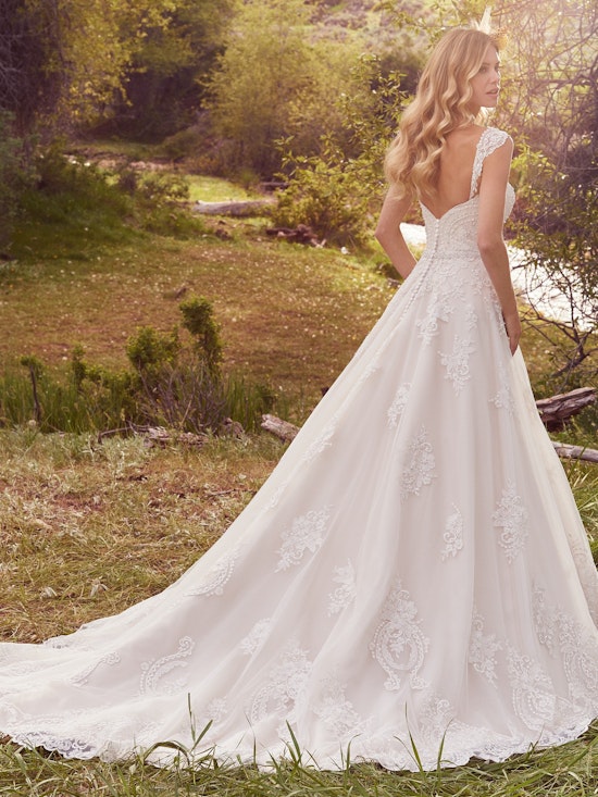 Reba (7MS335) Rustic Lace Wedding Dress by Maggie Sottero