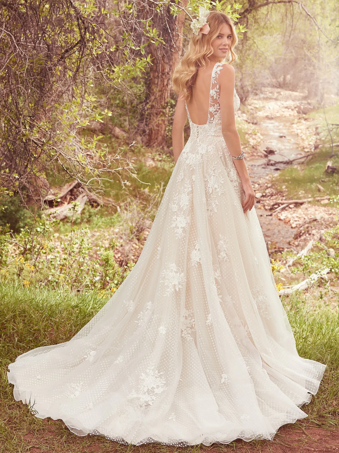 Meryl  Vintage Lace Wedding Dress by Maggie Sottero