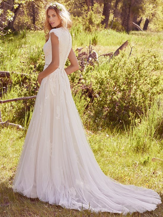 Ashley (7MS410) Modest Lace Wedding Dress by Maggie Sottero