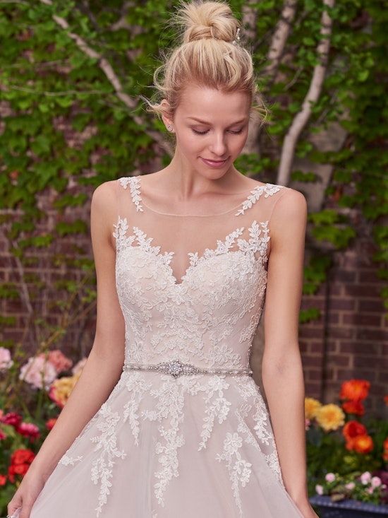 Olivia (Curve) (CRV-7RS290) lace Wedding Dress by Rebecca Ingram