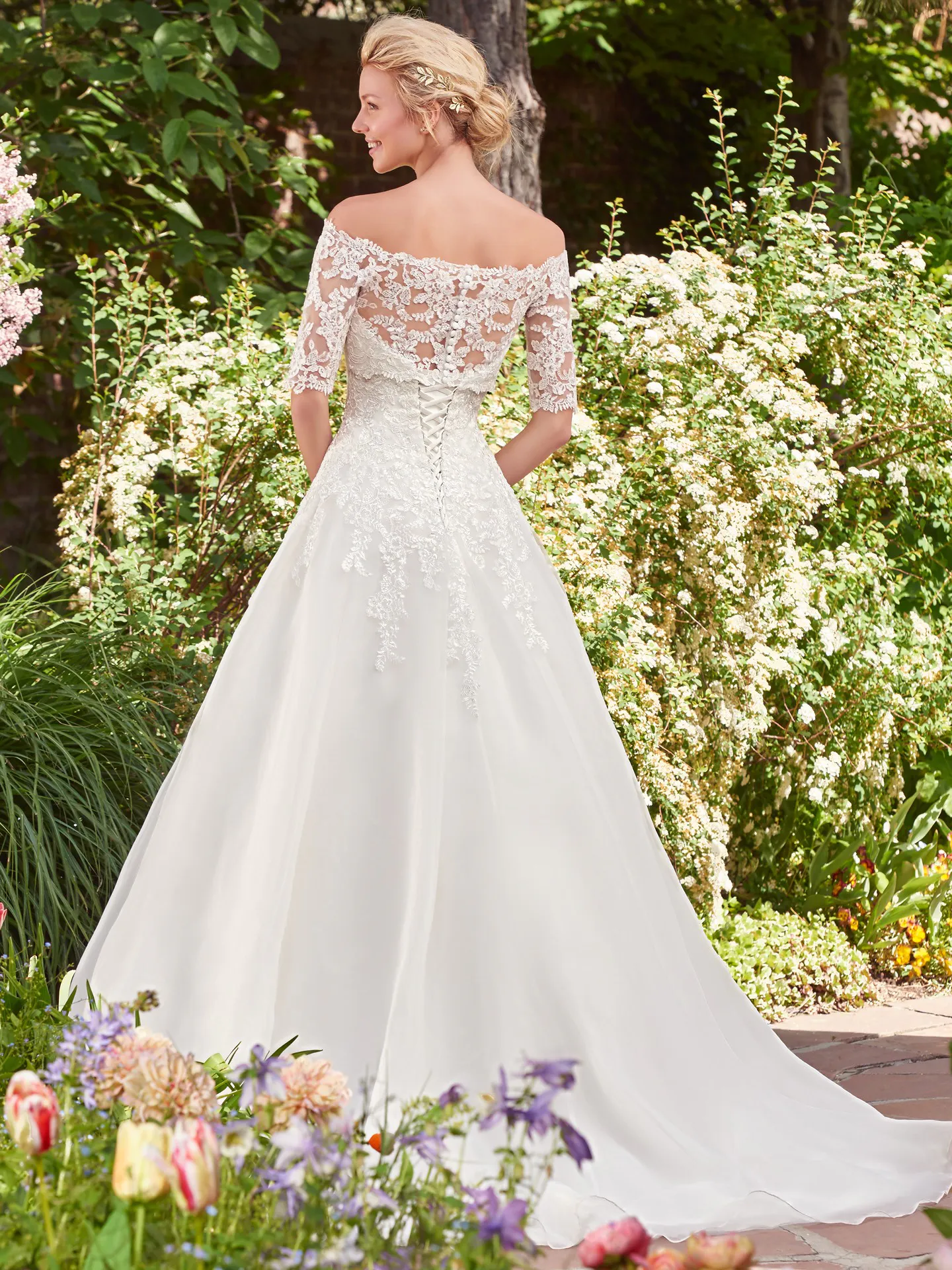 Darlene  Vintage Lace Wedding Dress by Rebecca Ingram