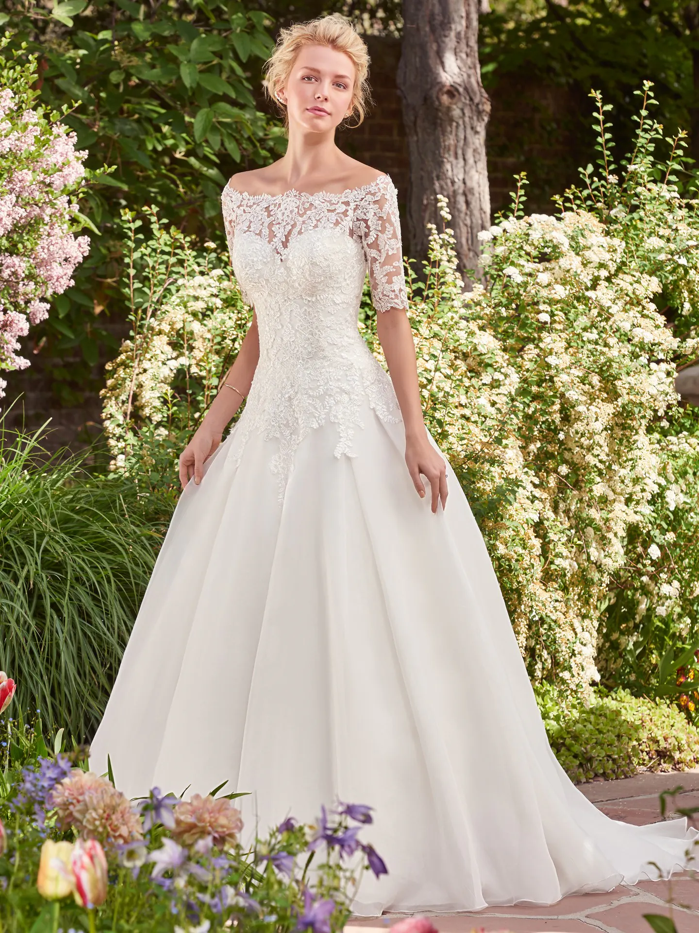 Darlene  Vintage Lace Wedding Dress by Rebecca Ingram