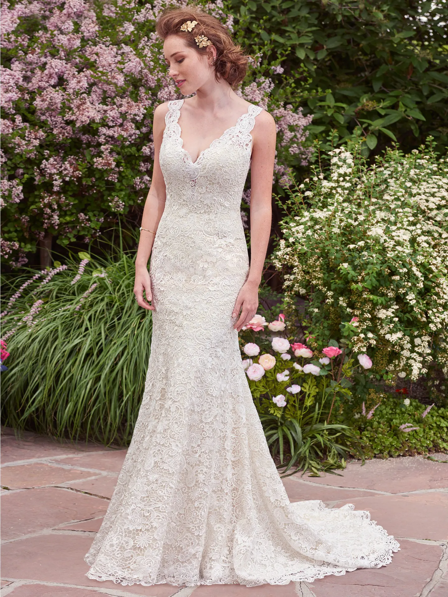 Hope  Vintage Lace Wedding Dress by Rebecca Ingram