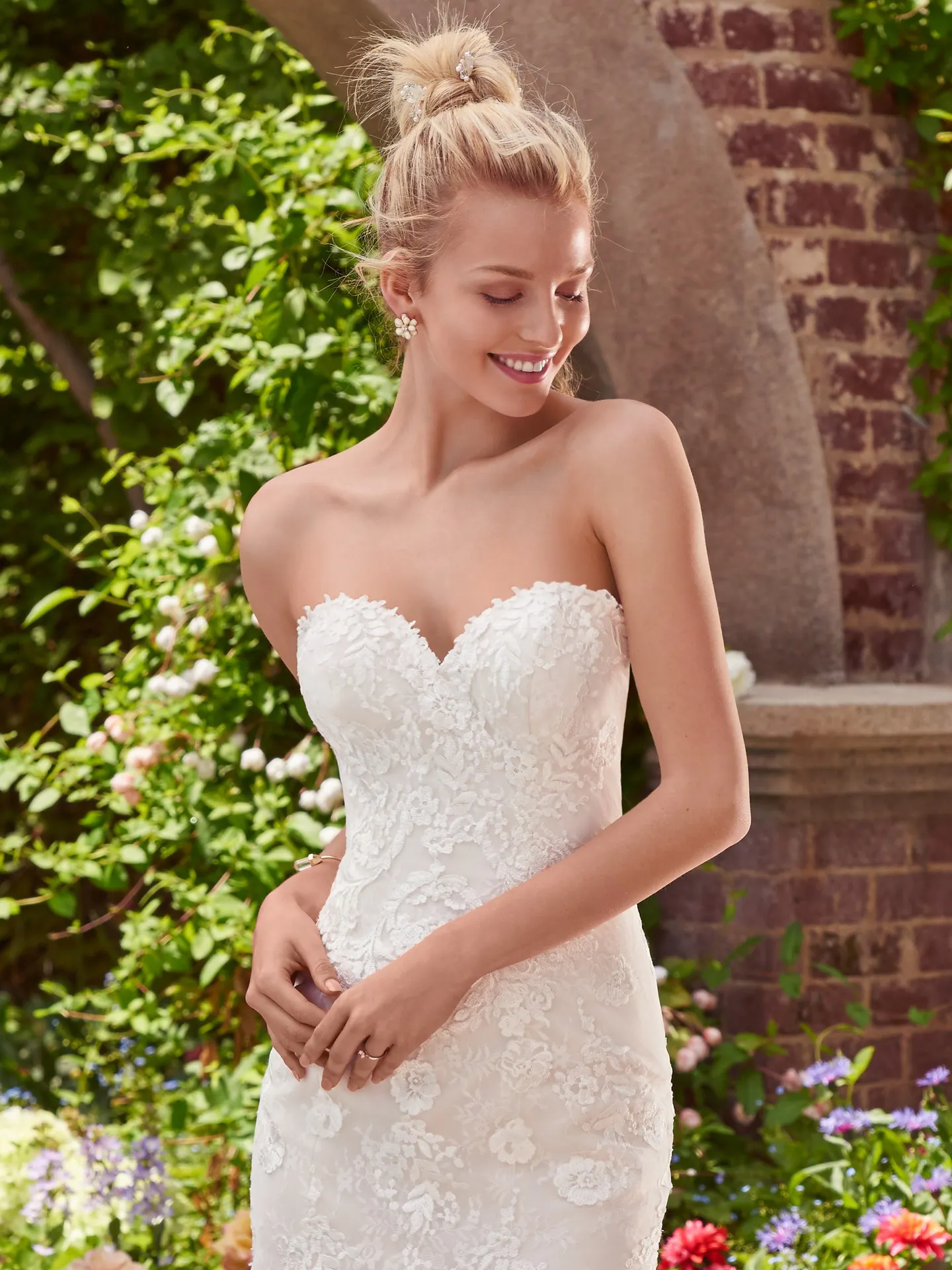 Brenda Vintage lace Wedding Dress by Rebecca Ingram