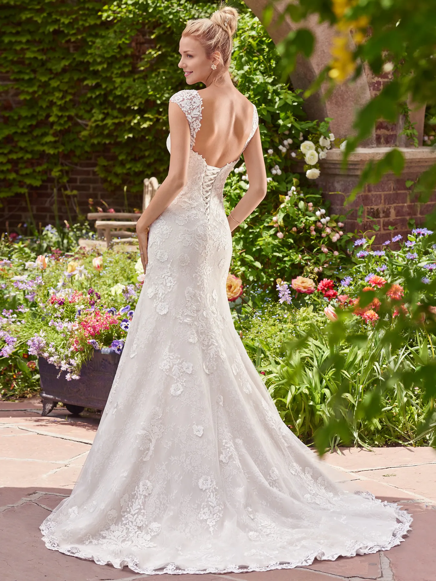 Brenda Vintage lace Wedding Dress by Rebecca Ingram