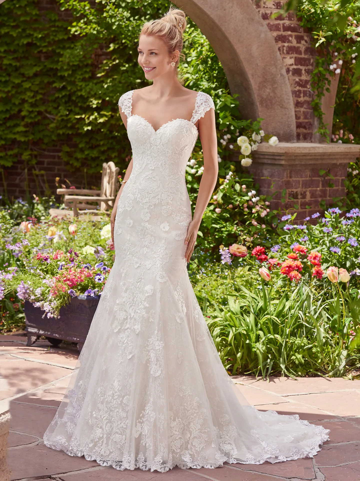 Brenda Vintage lace Wedding Dress by Rebecca Ingram