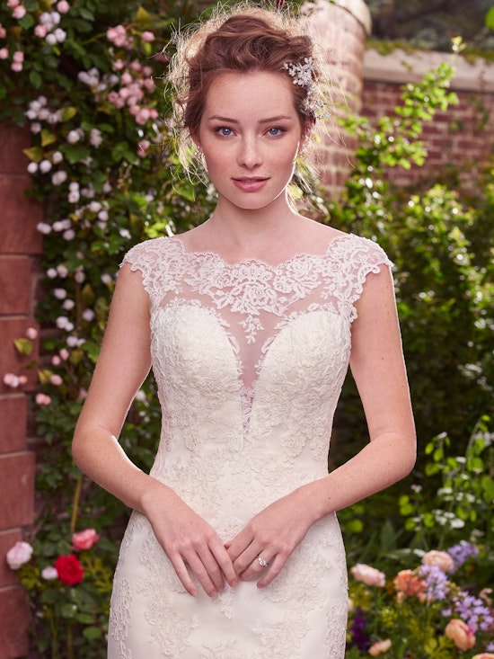 Julie (7RS328) Vintage lace Wedding Dress by Rebecca Ingram