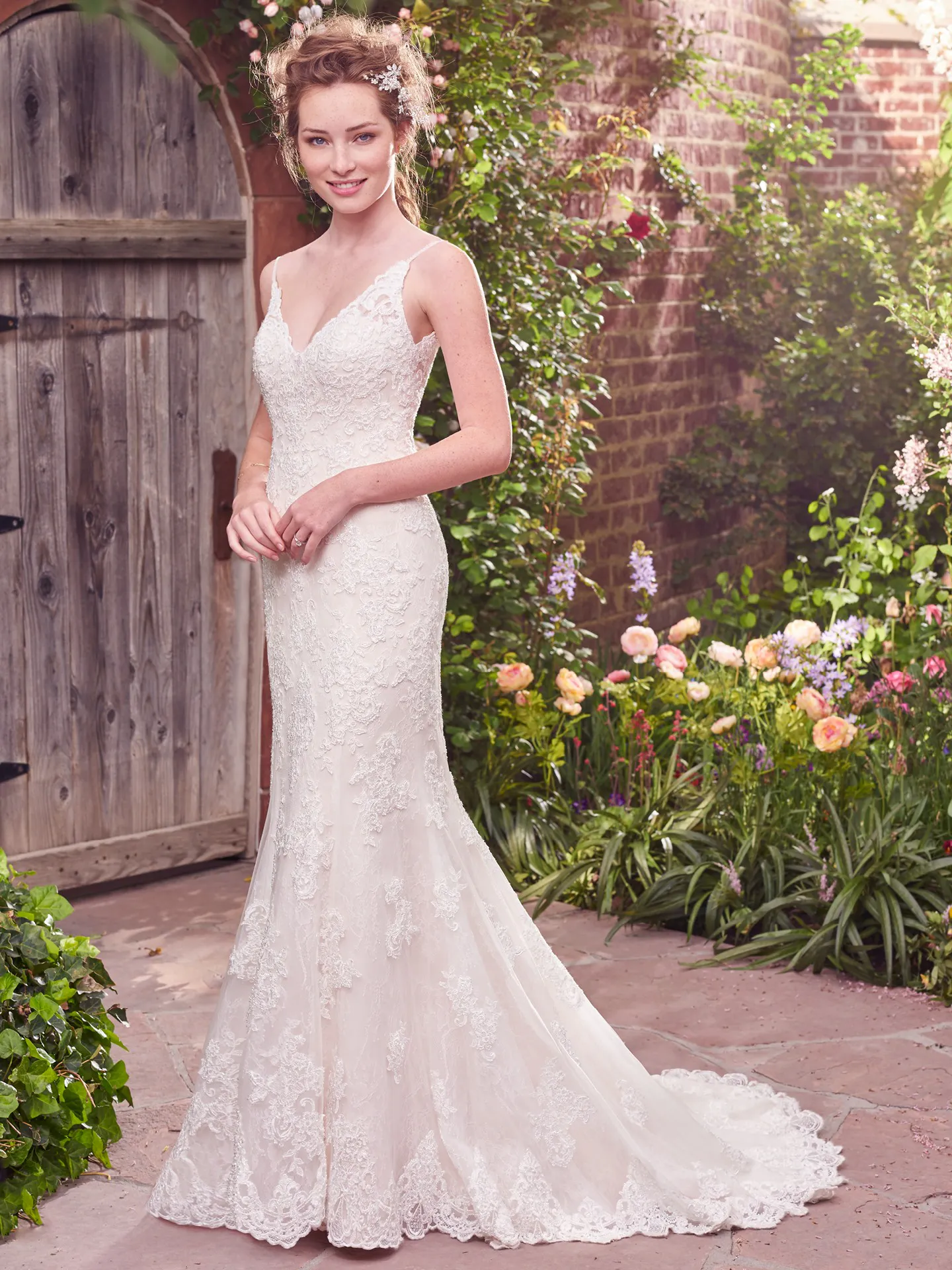 Drew  Lace Boho Wedding Dress by Rebecca Ingram
