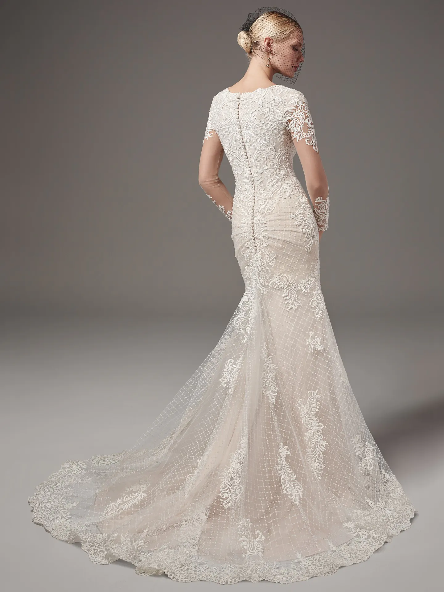 Melrose Lynette  Modest Long Sleeve Wedding Dress by Sottero and Midgley