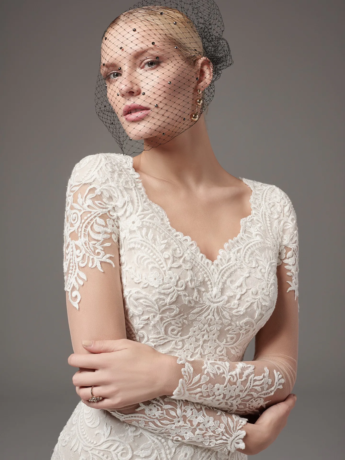 Melrose Lynette  Modest Long Sleeve Wedding Dress by Sottero and Midgley
