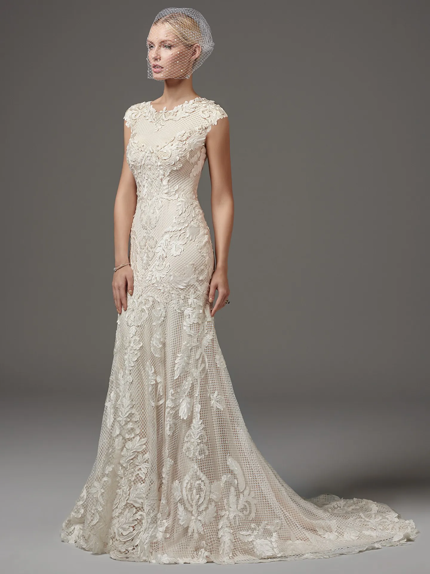 Suzanne Rose  Modest Lace Wedding Dress by Sottero and Midgley