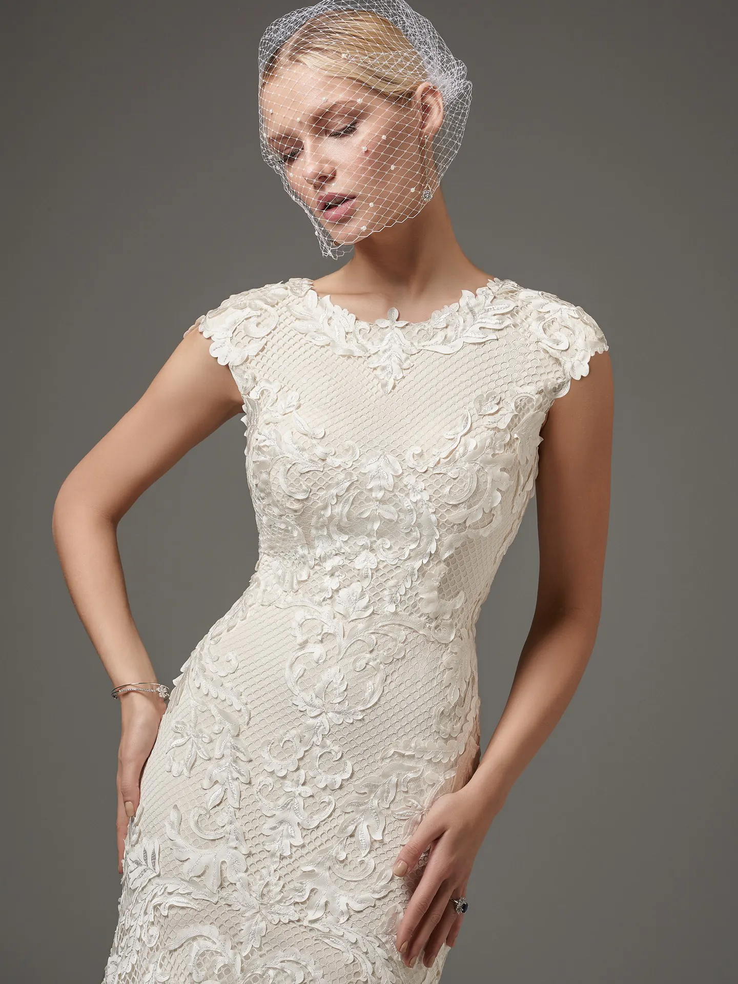 Suzanne Rose  Modest Lace Wedding Dress by Sottero and Midgley
