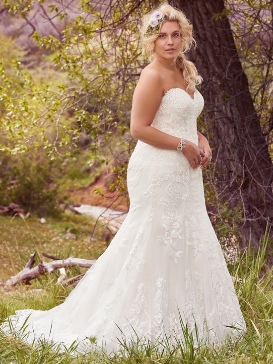 Rosamund (Curve) (CRV-6MT199) Lace Wedding Dress by Maggie Sottero