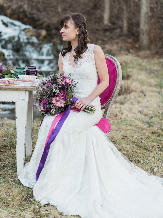 Melanie (4MS061) Vintage Lace Wedding Dress by Maggie Sottero