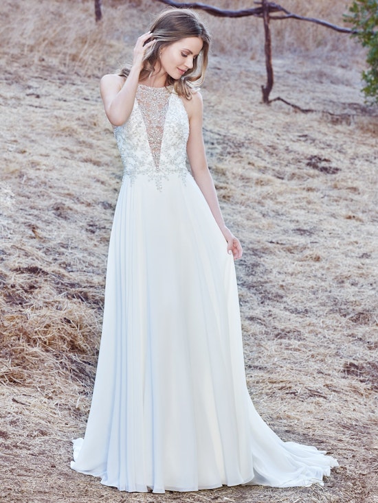 Maren (7MC940) Chiffon Boho Wedding Dress by Maggie Sottero