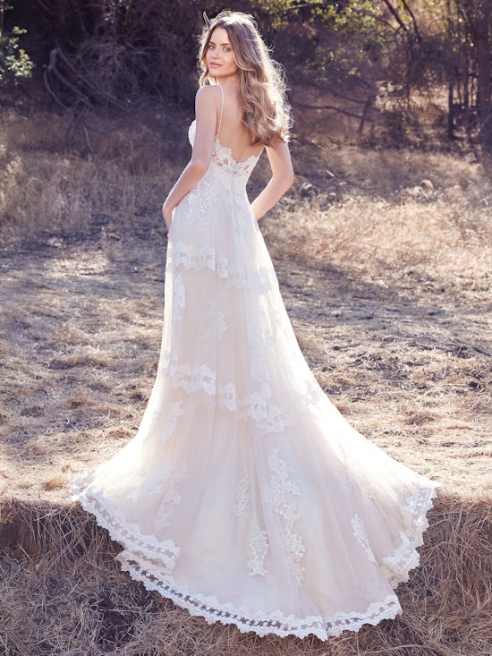 Emily (7MC991) Lace Boho Wedding Dress by Maggie Sottero