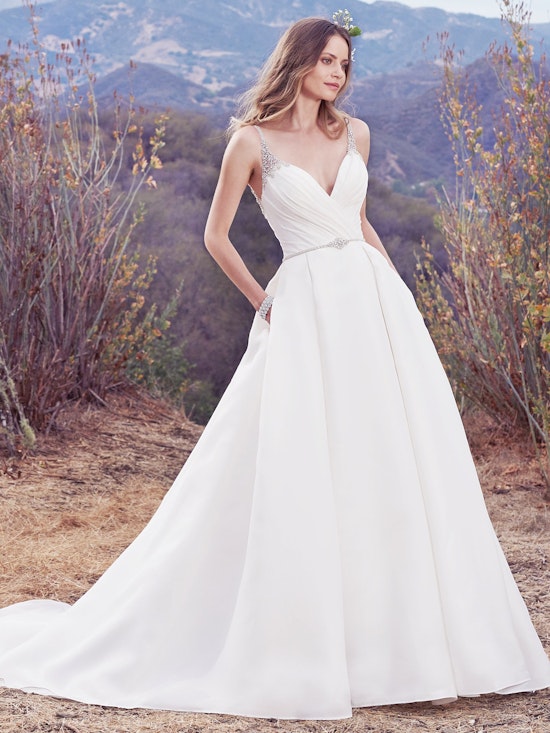 Rory (7MS937) Simple Princess Ballgown Wedding Dress by Maggie Sottero