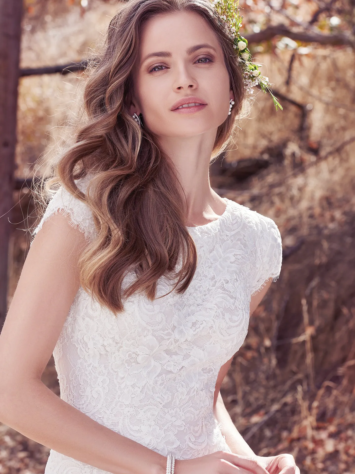 Hudson Lynette  Vintage Modest Wedding Dress by Maggie Sottero