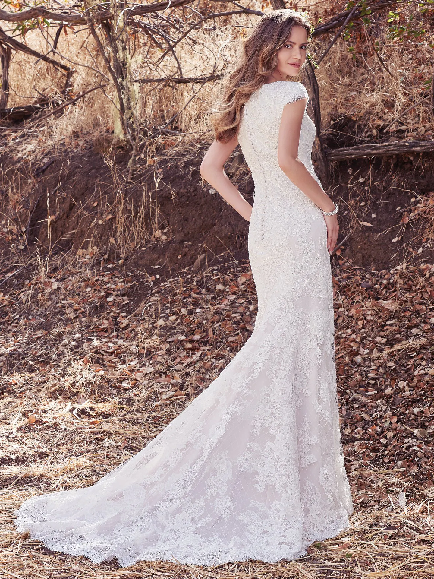 Hudson Lynette  Vintage Modest Wedding Dress by Maggie Sottero