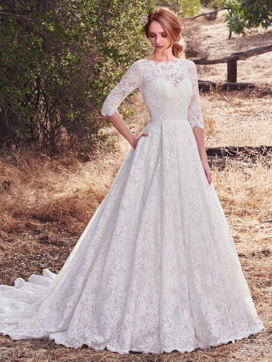 Cordelia (7MZ926) Vintage Lace Wedding Dress by Maggie Sottero