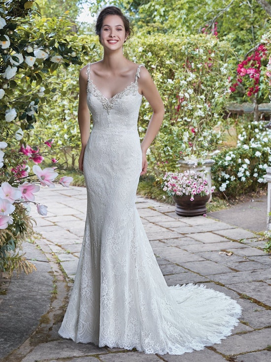 Helena (7RC908) Lace Boho Wedding Dress by Rebecca Ingram