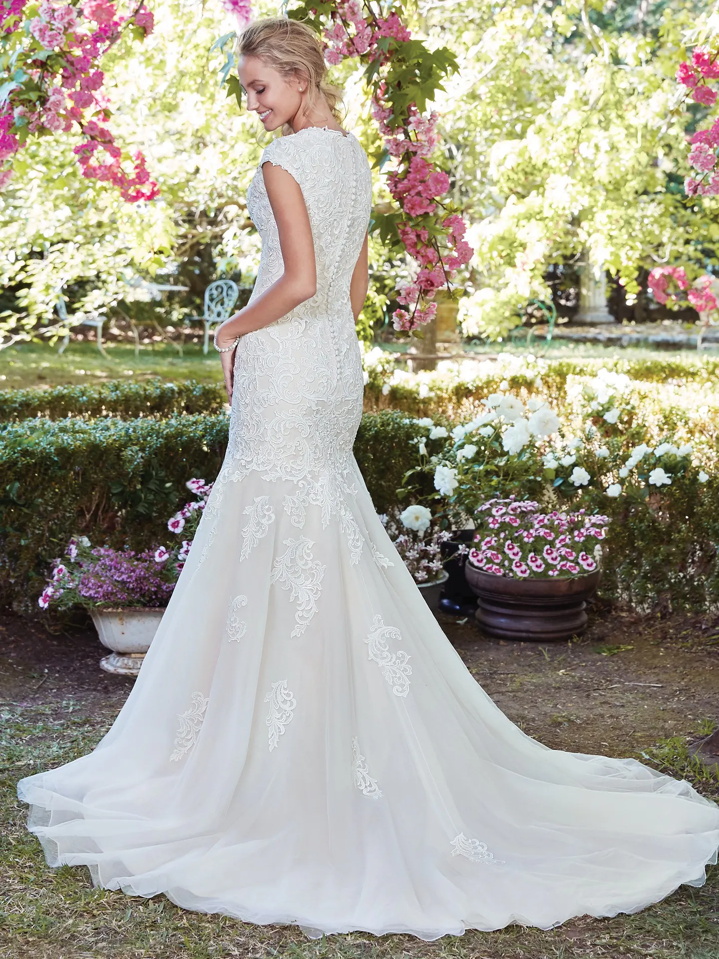 Victoria Anne  Rustic Lace Wedding Dress by Rebecca Ingram