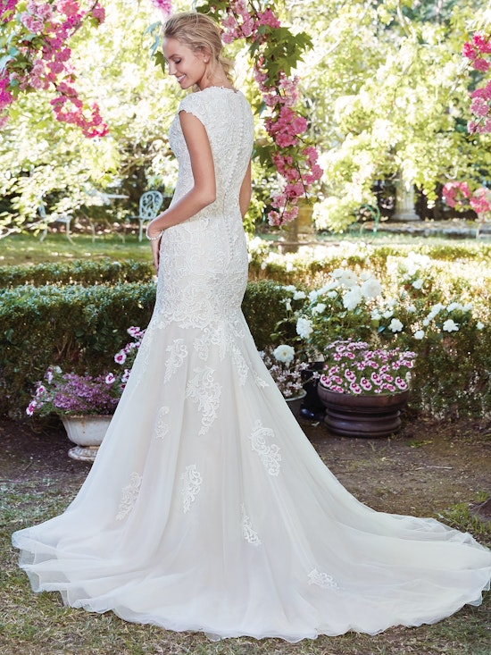 Victoria Anne (7RS912) Rustic Lace Wedding Dress by Rebecca Ingram