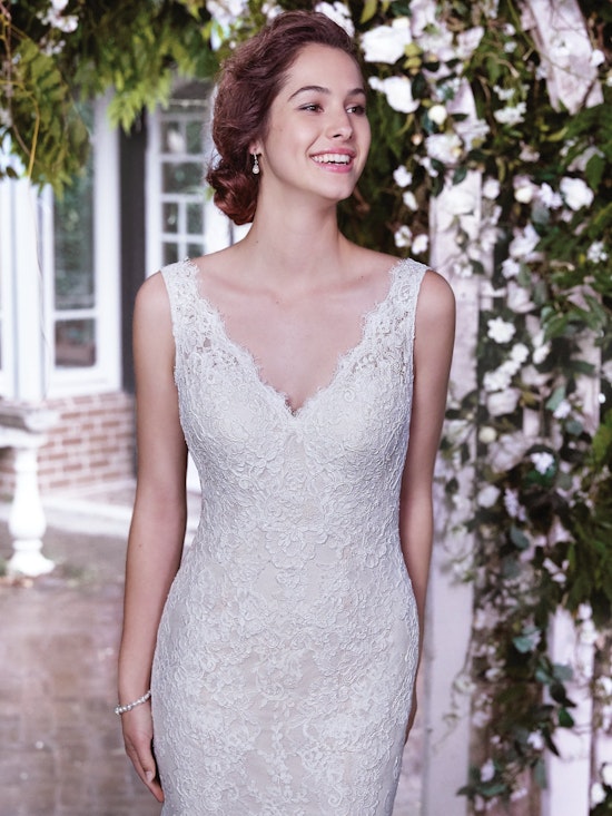 Lauren (7RZ880) Rustic Lace Wedding Dress by Rebecca Ingram